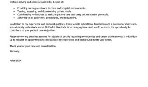 Covering Letter For Care Assistant Best Nursing Aide And Assistant