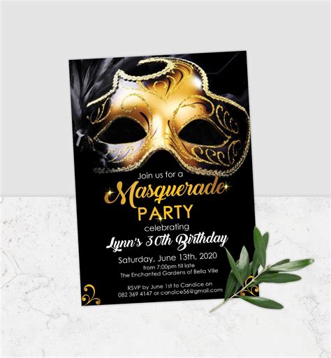 Masquerade Ball Invitation Template - prntbl.concejomunicipaldechinu.gov.co