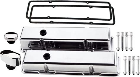 New Billet Specialties Small Block Chevy Short Polished Aluminum Valve Cover Set