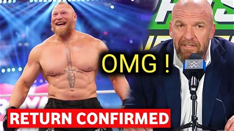 OMG BROCK LESNAR Returning To WWE YouTube