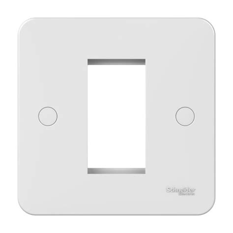 Lisse 1 Gang Euro Modular Plate For 1 Module In White Moulded