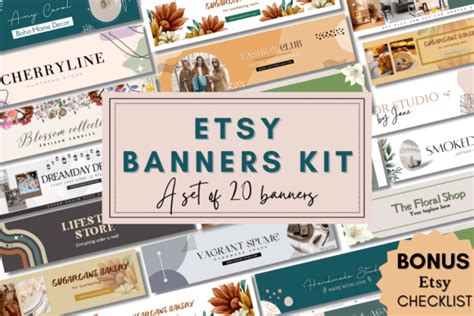 Etsy Shop Banners Bundle Graphic By Designogenie Creative Fabrica