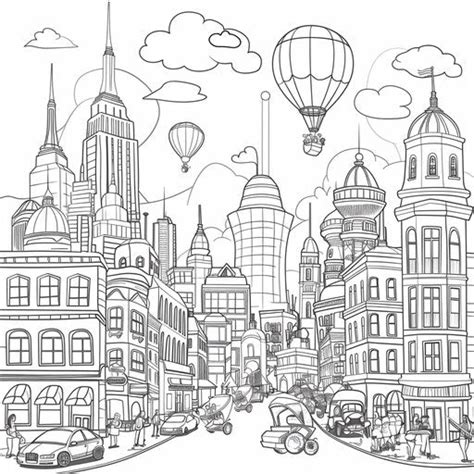 Enjoyable City Coloring Pages Art – IMAGELLA