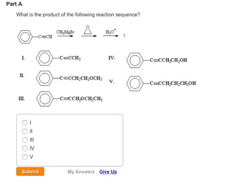 Solved What Is The Product Of The Following Reaction Sequ