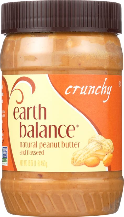 Earth Balance Natural Peanut Butter Flaxseed Crunchy Oz