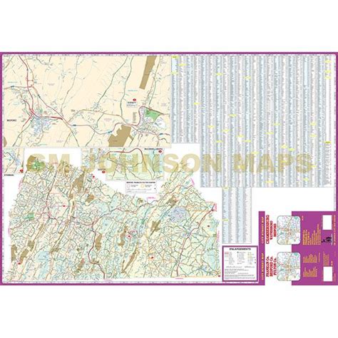 Chambersburg / Bedford, Franklin & Fulton Co., Pennsylvania Street Map - GM Johnson Maps