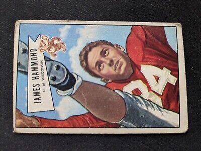 1952 Bowman Small Football Card 69 James Hammond RC Dallas Texans