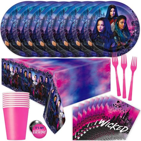 Disney Descendants Party Supplies Kit Birthday Decorations Serves