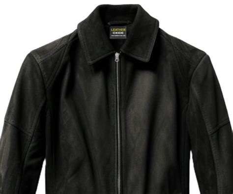 Men Black Suede Leather Jacket - Suede Black Jacket