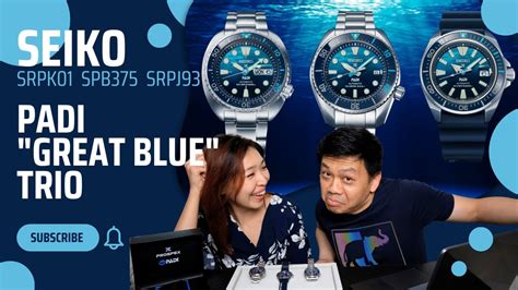 Seiko PADI 2023 Great Blue Trio SRPK01 SPB375 SRPJ93 YouTube