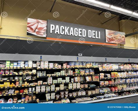 Walmart Retail Grocery Store Interior Packaged Deli Editorial Image ...