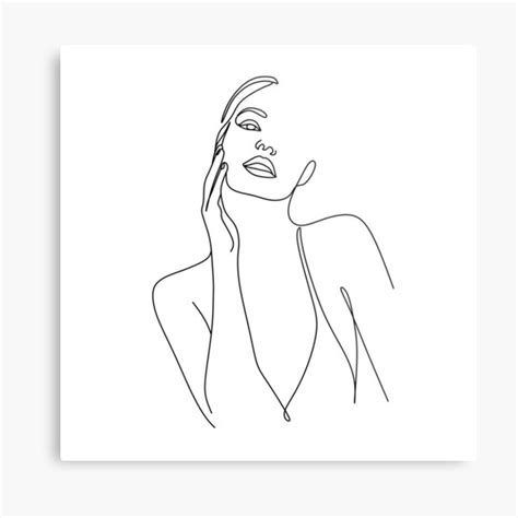 Minimal Line Art Woman Face Ii Art Print By Nadja Line Art Drawings