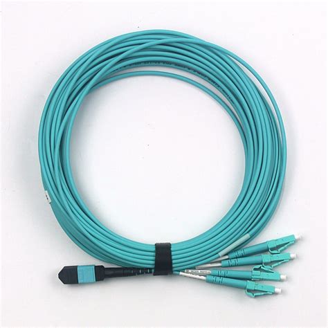 8f Om3 Mtp Lc Fanout Patchcord China Mpo Mtp Fan Out Patchcord And Mpo Mpt To Lc Cable