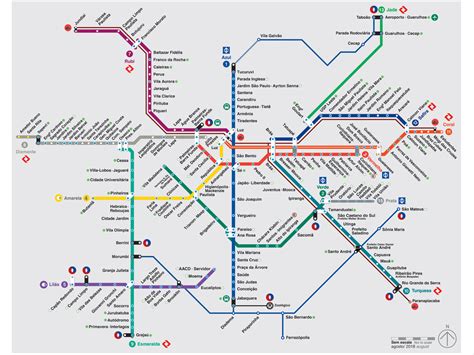 Veja o mapa de estações do Metrô e CPTM Metrô CPTM