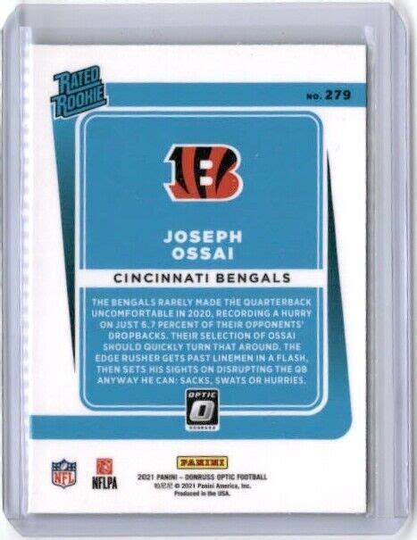 Donruss Optic Joseph Ossai Ebay