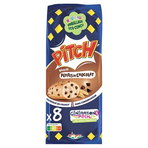 PITCH Brioche aux pépites de chocolat 8 pièces 300g pas cher Auchan fr