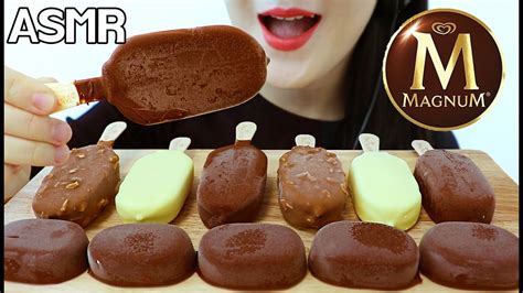 Asmr Magnum Chocolate Ice Cream Bars 매그넘 초콜릿 아이스크림 리얼사운드 먹방 Eating Sounds No Talking Mukbang