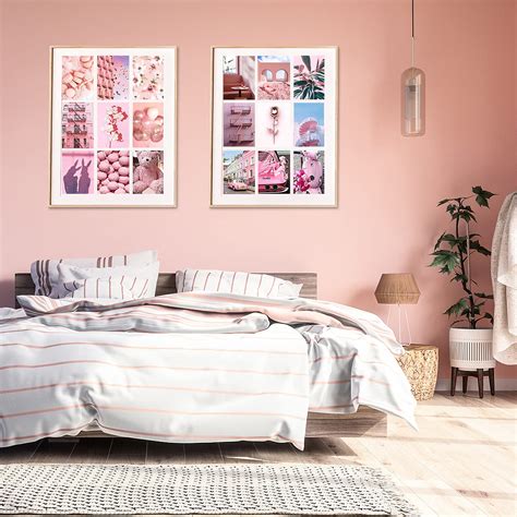 60pcs Pink Wall Collage Kit Aesthetic Pictures Joencost 4x6 Inch Photo