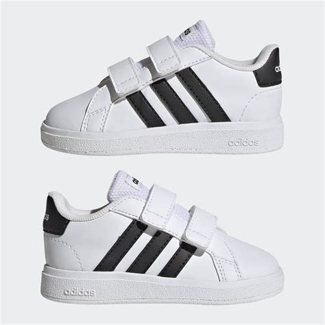 Adidas Grand Court Lifestyle Hook And Loop Shoes White Adidas Uae