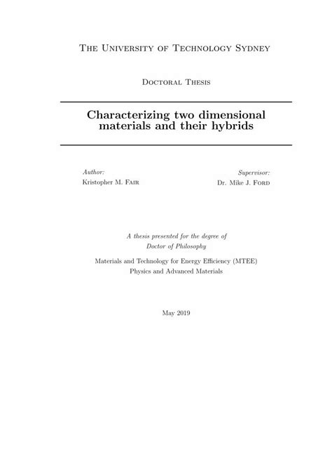 Pdf Characterizing Two Dimensional Materials And Their Hybridsfigure