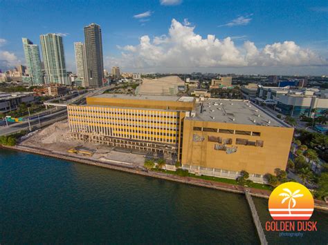 Aerial Over The Old Miami Herald Building — Golden Dusk Photography