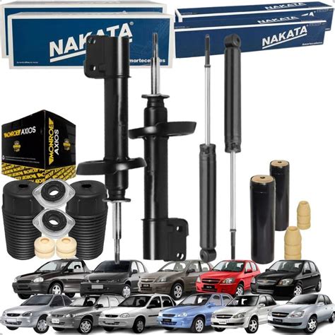 Kit 4 Amortecedor Dianteiro Traseiro Batente Coifa Chevrolet Corsa