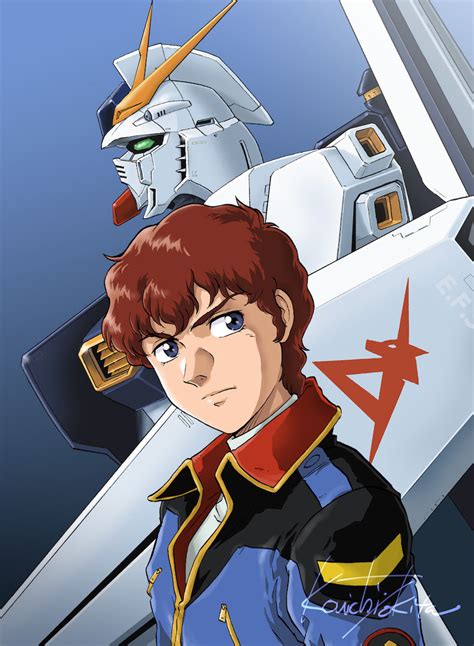 Amuro Ray And Nu Gundam Gundam And 1 More Drawn By Tokita Kouichi