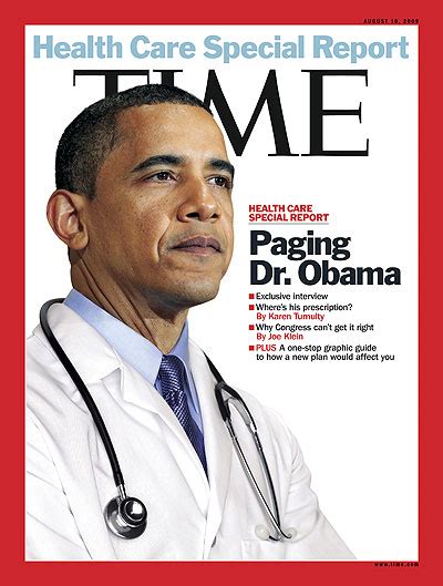 Time Magazine Cover Health Care Special Report Paging Dr Obama Aug