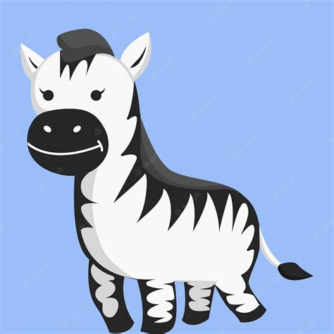 Premium Vector Cute Zebra Character Design Illustration