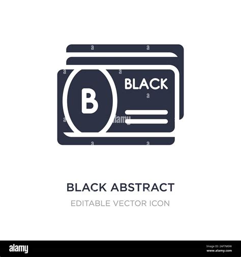 black abstract business card icon on white background. Simple element ...