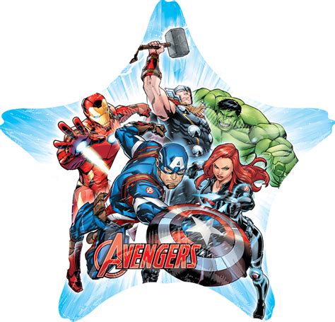 Ballon en forme d étoile Avengers 29 po Party City