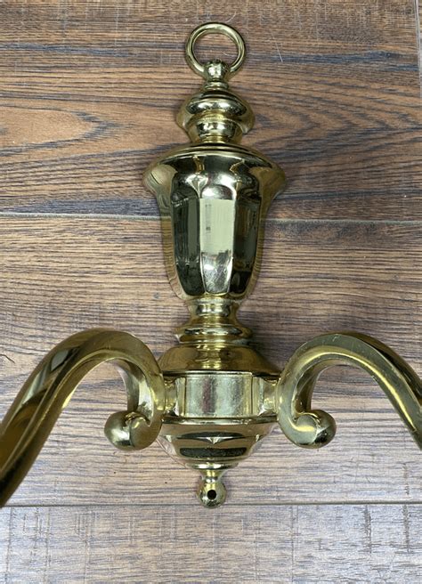 Antique Style Double Arm Brass Wall Light