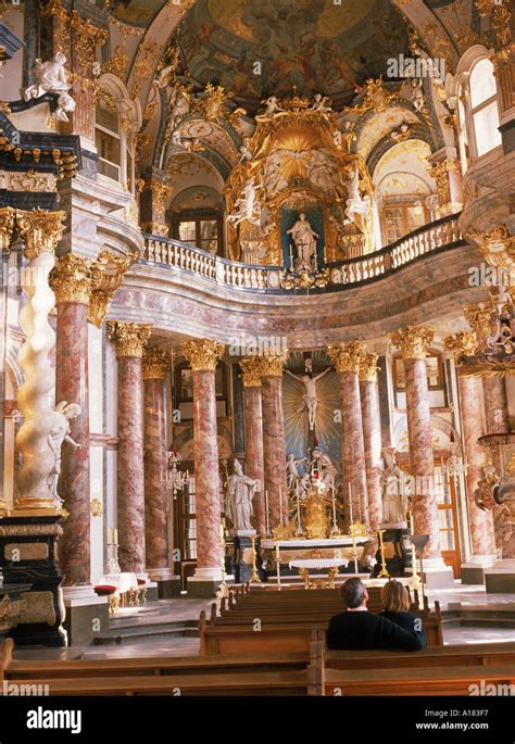 Interior Of The Baroque Church In The Residenz Wurzburg In Germany N