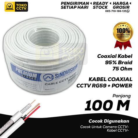 Jual Cable Coaxial Cctv Camera Sinovision Rg Power Harga Per Satu