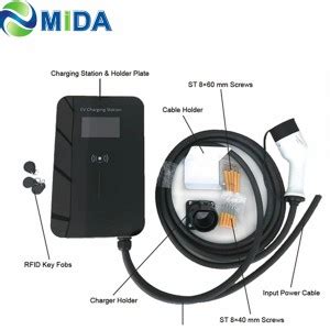 16Amp 11KW Wallbox EV Charging Stations Near Me Electric Car Charger Point