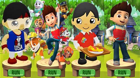 Tag With Ryan Vs Paw Patrol Ryder Runner Run Gameplay Ryder Vs Combo