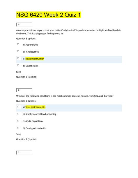 Solution Nsg Week Quiz All Correct University Of Miami