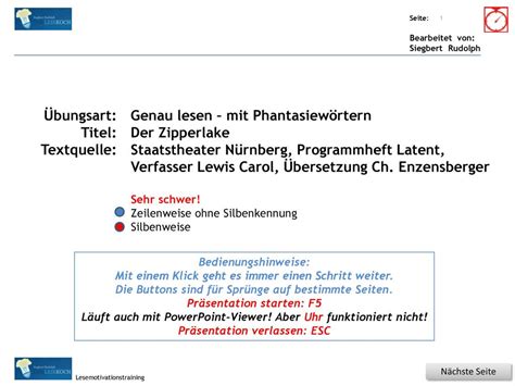 Genau Lesen Mit Phantasiew Rtern Der Zipperlake Ppt Herunterladen