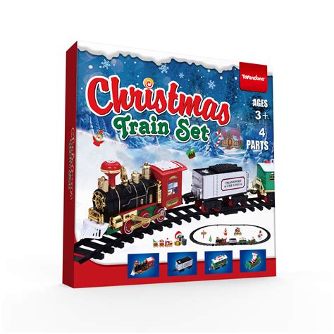 Christmas Train Set Mini Model Train Toy with Sound and Light Battery ...