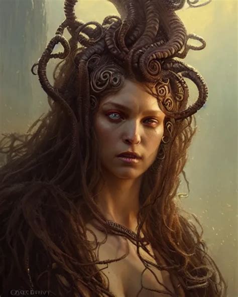 Krea Fierce Medusa Fantasy Character Portrait Ultra Realistic