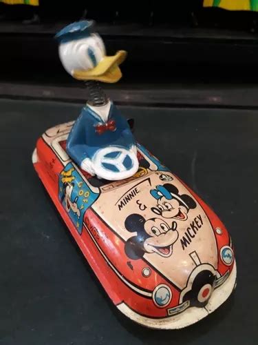 Carro De Lata Estrela Pato Donald Disney Brinquedo Antigo Mebuscar Brasil