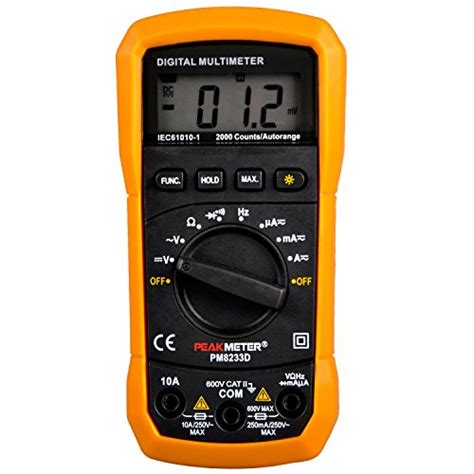 PEAKMETER MS8233D Digital Multimeter Autoranging AC DC Voltage Tester