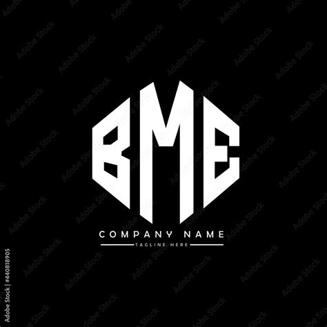 BME letter logo design with polygon shape. BME polygon logo monogram. BME cube logo design. BME ...