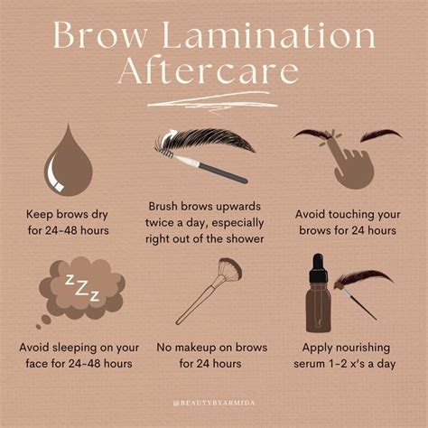 Brow Lamination Aftercare In 2023 Brow Lamination Esthetician