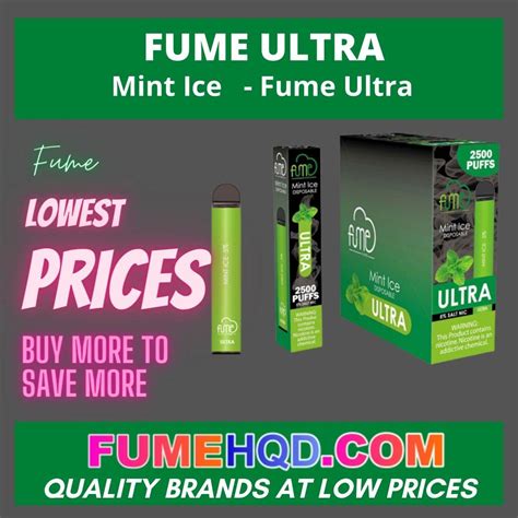 Mint Ice Fume Ultra 2500 Hits 8 Ml Fumehqd Fumehqdcom