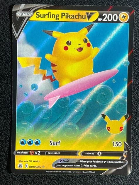 Surfing Pikachu V Ultra Rare Pok Mon Celebrations Kaufen Auf