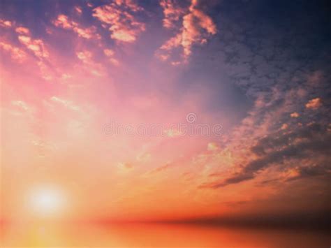 Pink Sunset on Blue Sky ,sunlight White Clouds Light ,skyline Evening ...