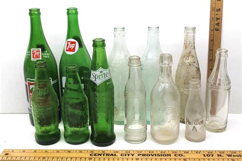 Vintage Glass Soda Bottles