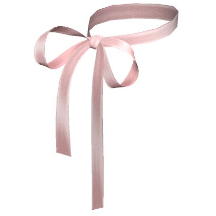 Dainty Coquette Ribbon Bow Necklace Pink Roblox