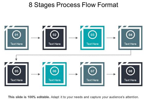 8 Stages Process Flow Format Powerpoint Slide Background Designs